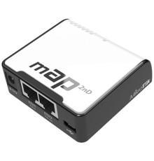 2.4GHz Wi-Fi точка доступу з 2-портами Ethernet для домашнього використання MikroTik mAP (RBmAP2nD)